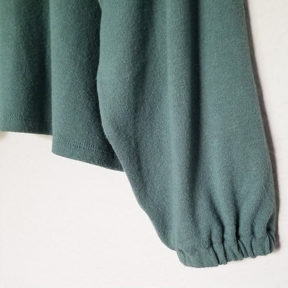 Madewell Dreamiest Knit Long-Sleeve Tee Size M Simply Sage Green Balloon Slv $68 - Picture 10 of 15